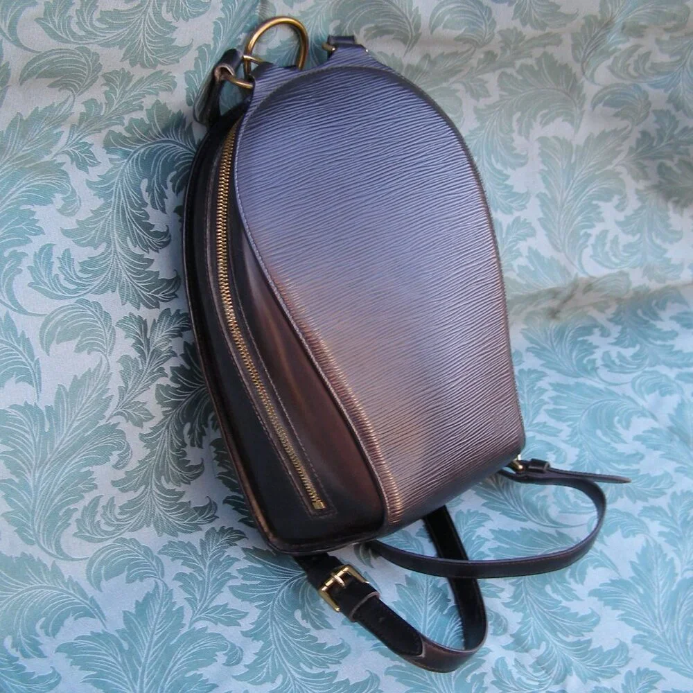 Authentic LOUIS VUITTON Black Epi Leather Mabillon Backpack Bag